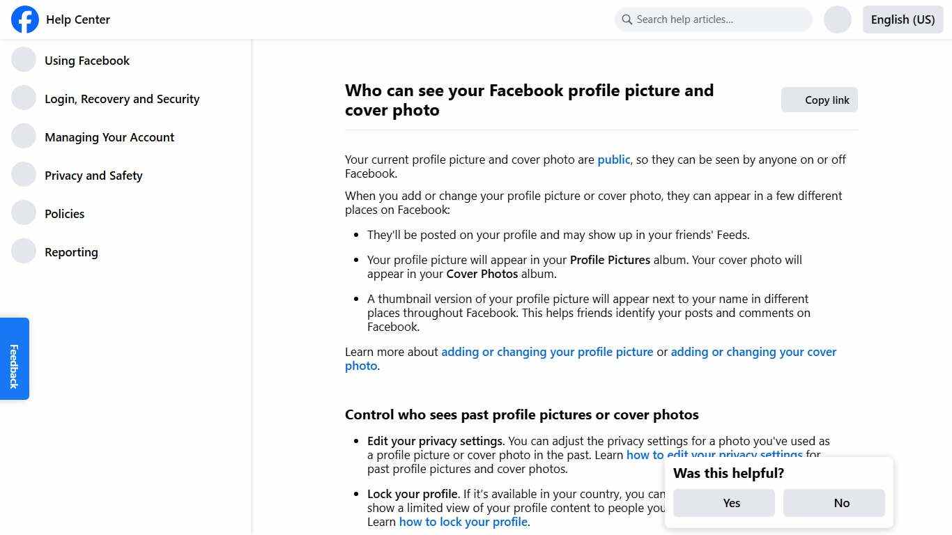 Who can see your Facebook profile picture and cover photo Facebook Help Center